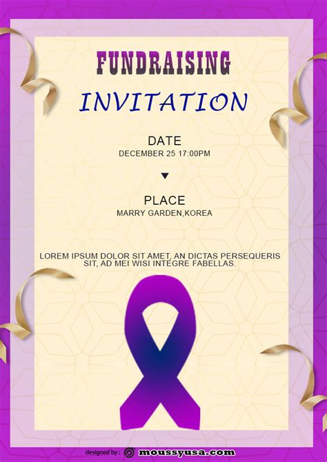 fundraising invitation templates|Fundraising Invitation Templates .